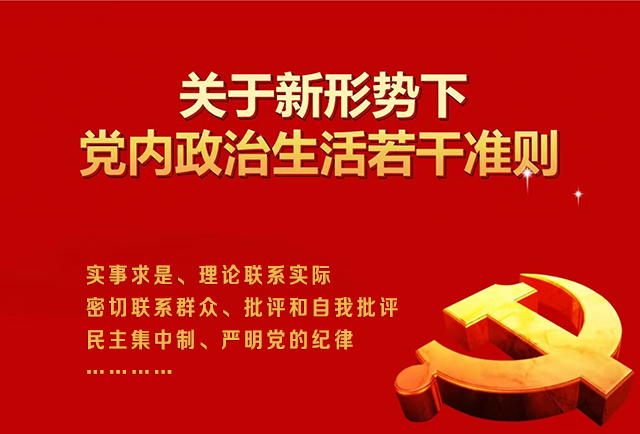 关于新形势下党内政治生活的若干准则